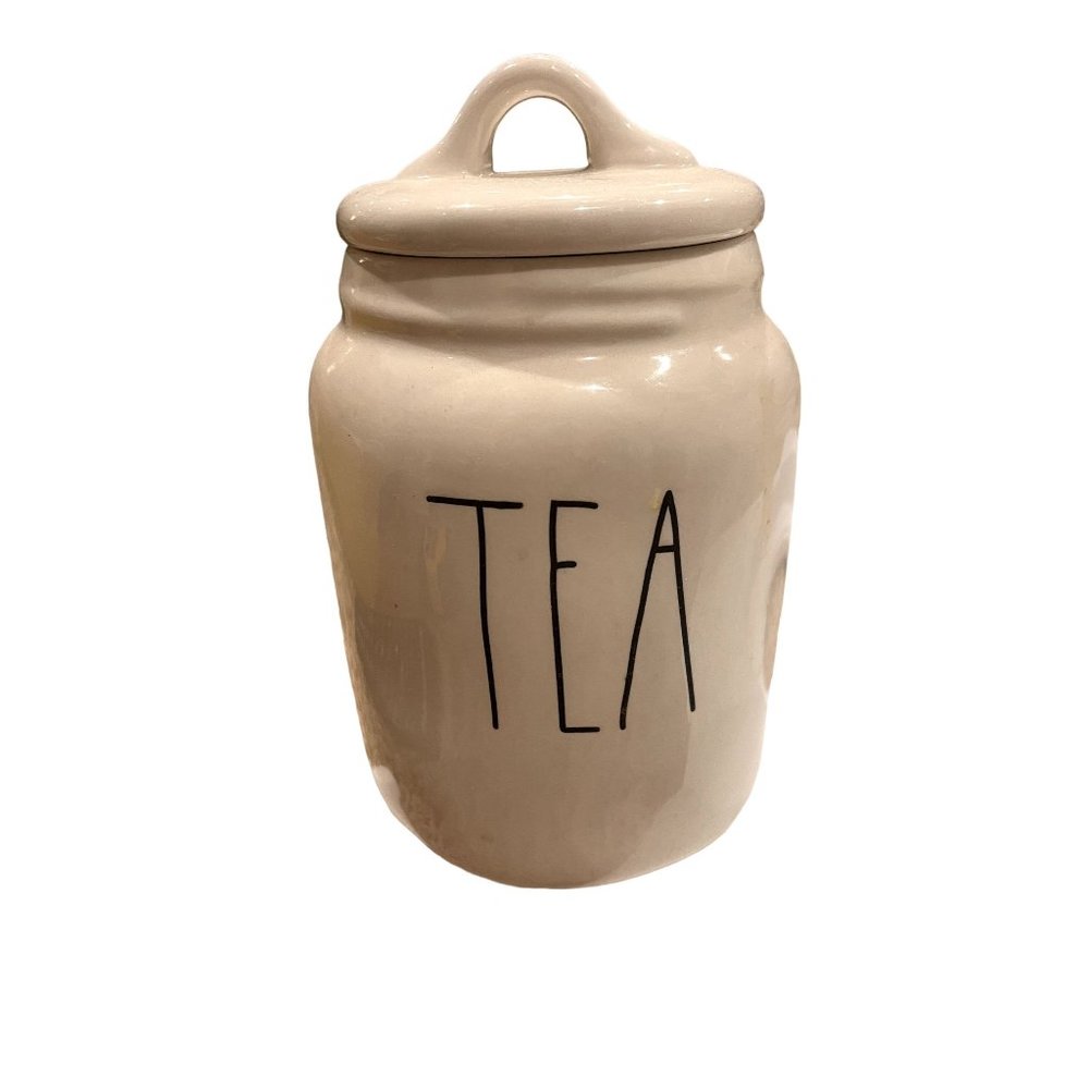 Rae Dunn Tea Canister Large Letter Farmhouse Style 6"